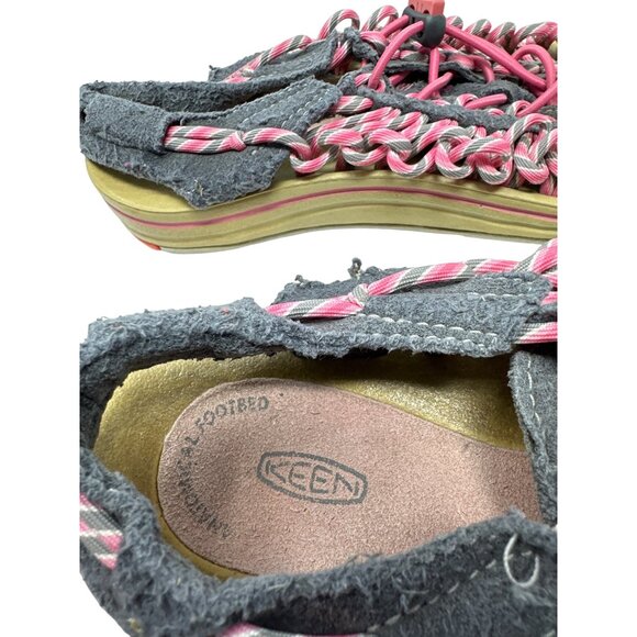 Keen Womens Uneek Sandals Pink & Gray Braided Slip On Sandals Size 7.5 - Picture 8 of 12